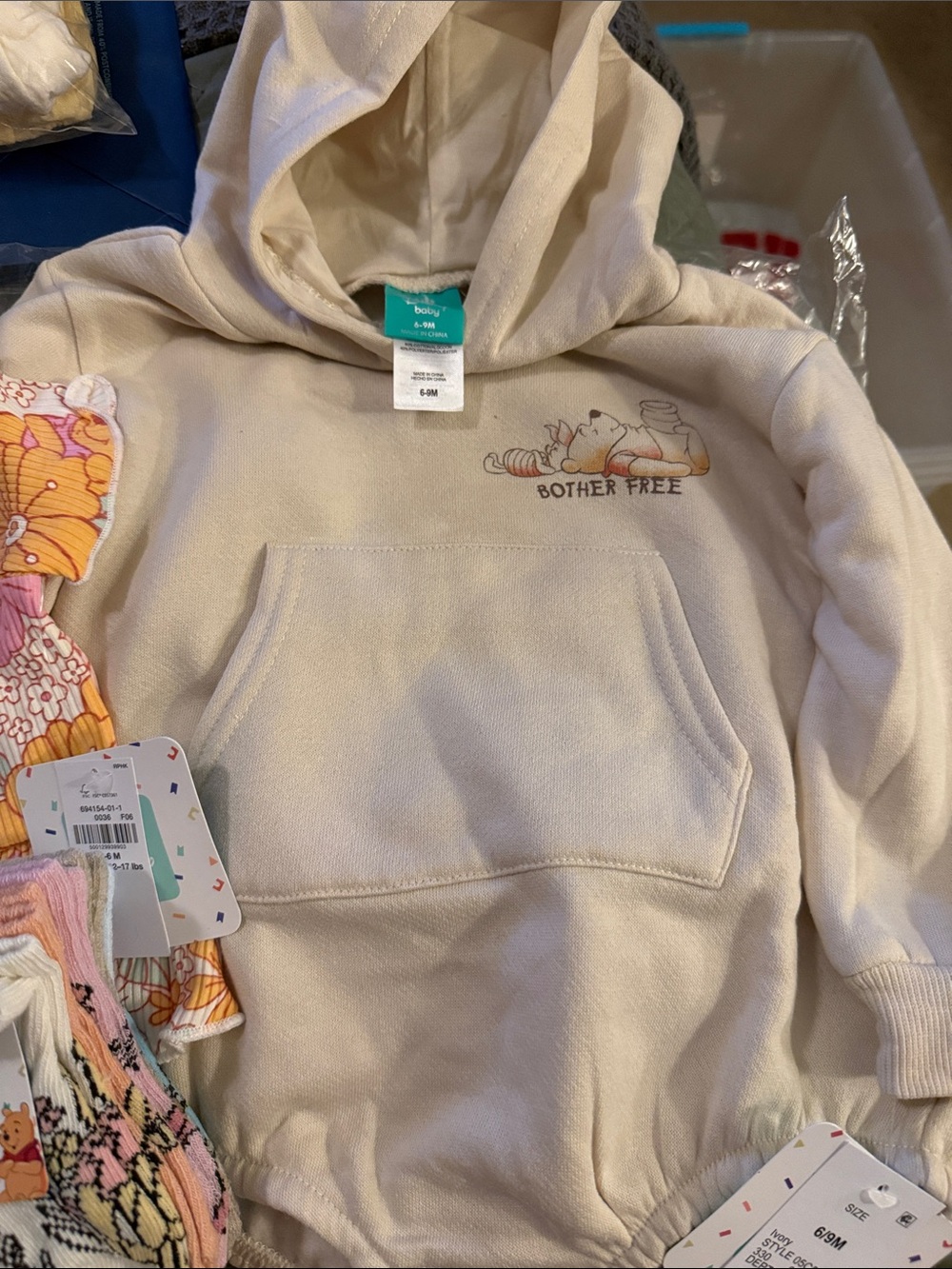 Winnie the Pooh Bundle -2 outfits  with Winnie the Pooh socks and plush, 2sizes